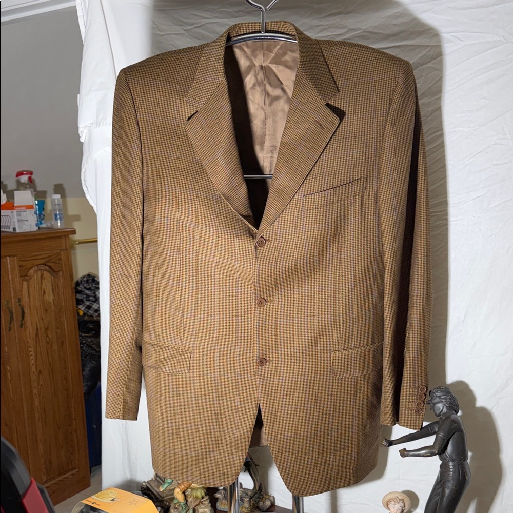 Canali Tan-Brown Glen Plaid Sport Coat
